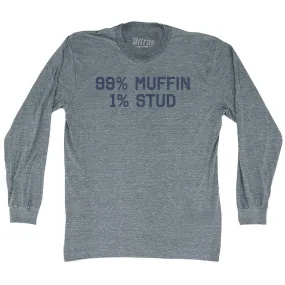 99% Muffin 1% Stud Adult Tri-Blend Long Sleeve T-shirt