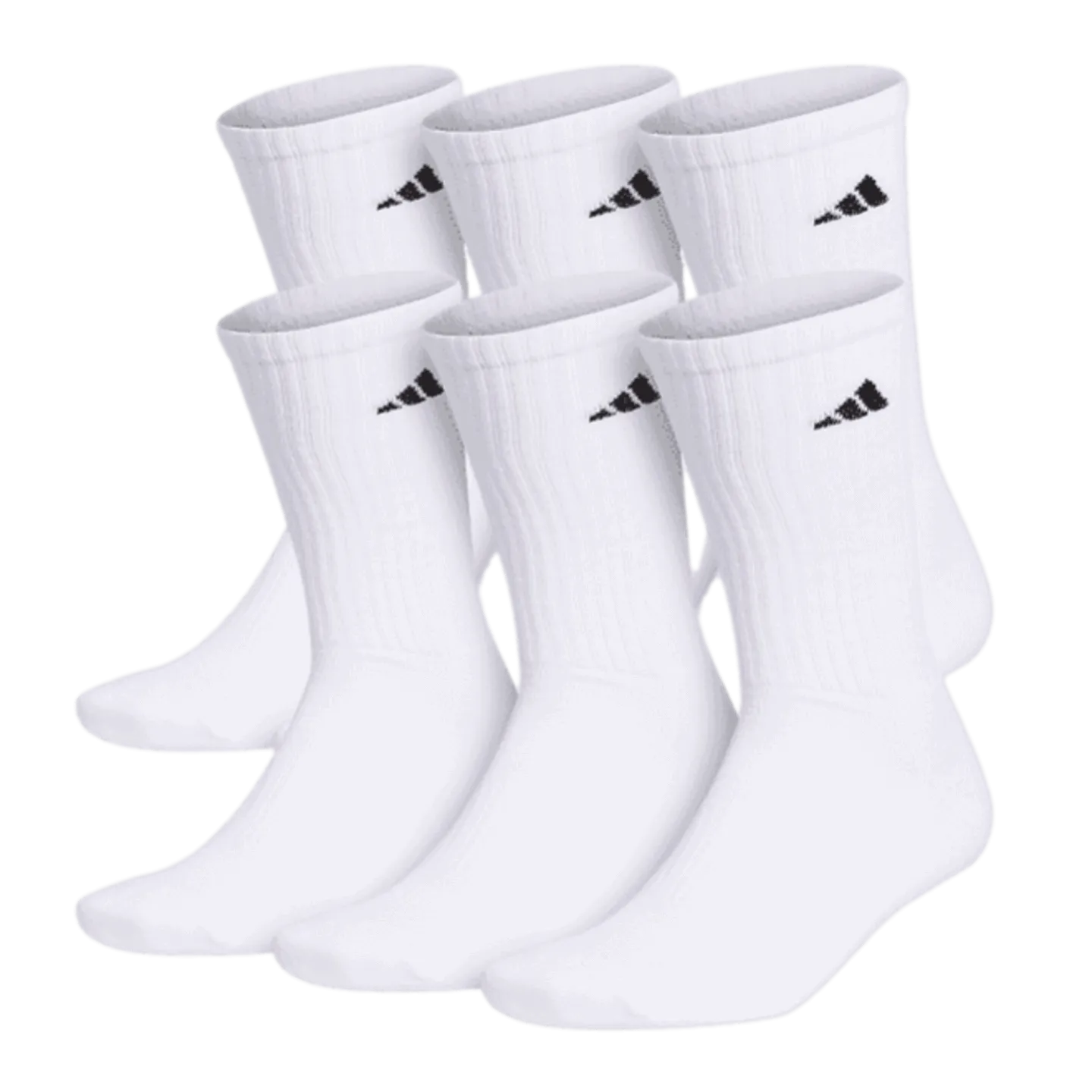 Adidas Athletic Cushioned Crew Socks (6 pk)