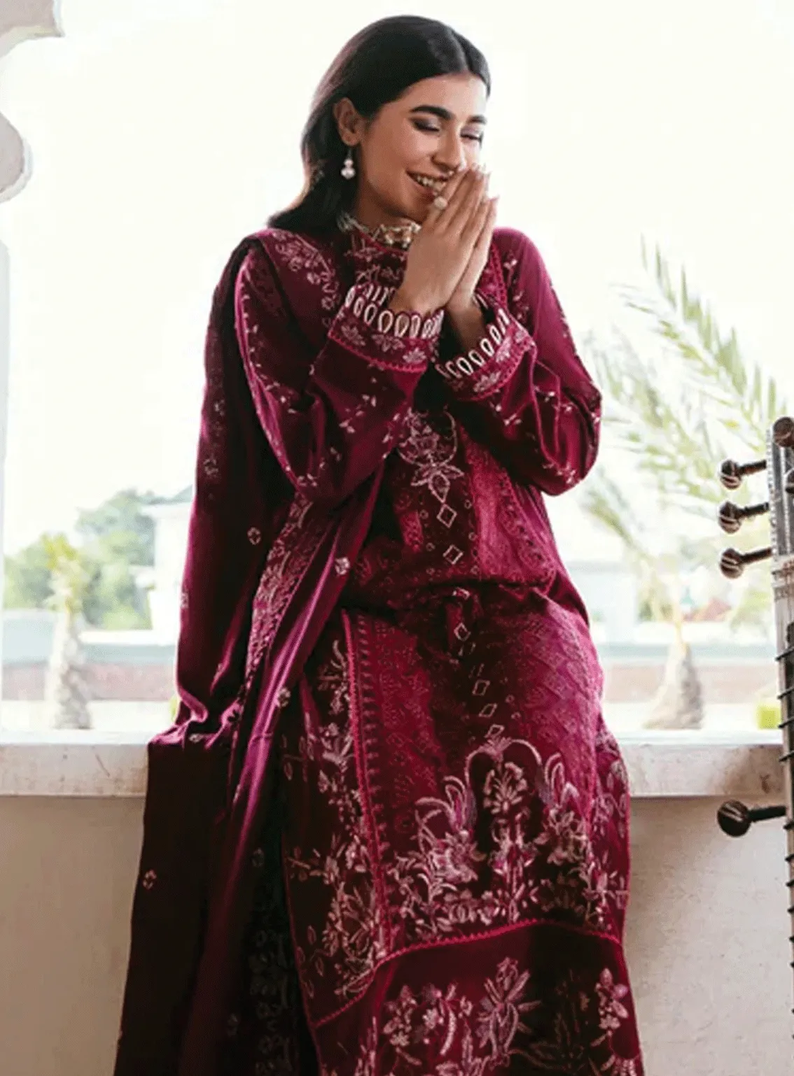 Afsanay By Florent Embroidered Khaddar Unstitched 3 Piece Suit - FL23AK FLK-4B