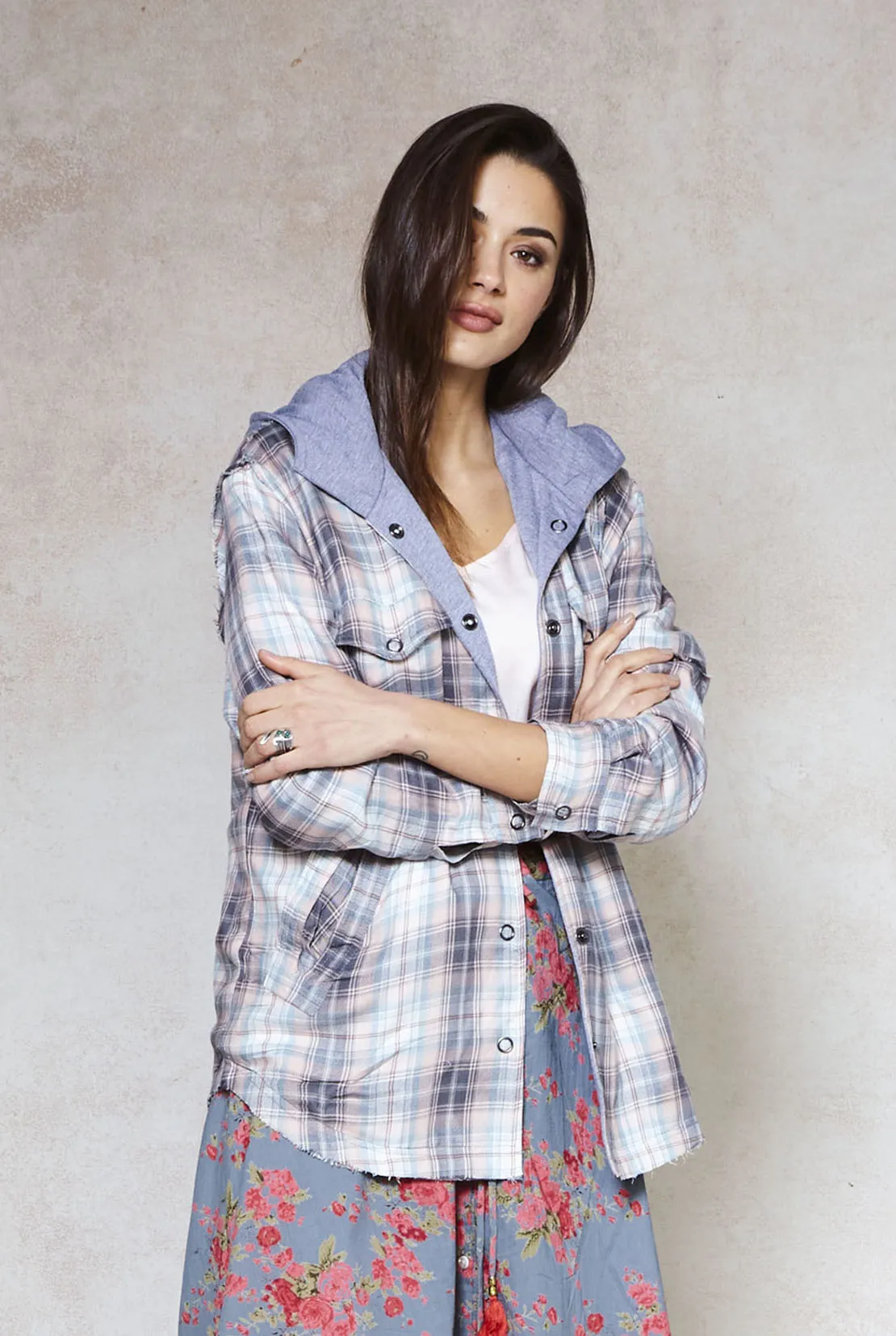 Alice Plaid Hoodie Sweatshirt