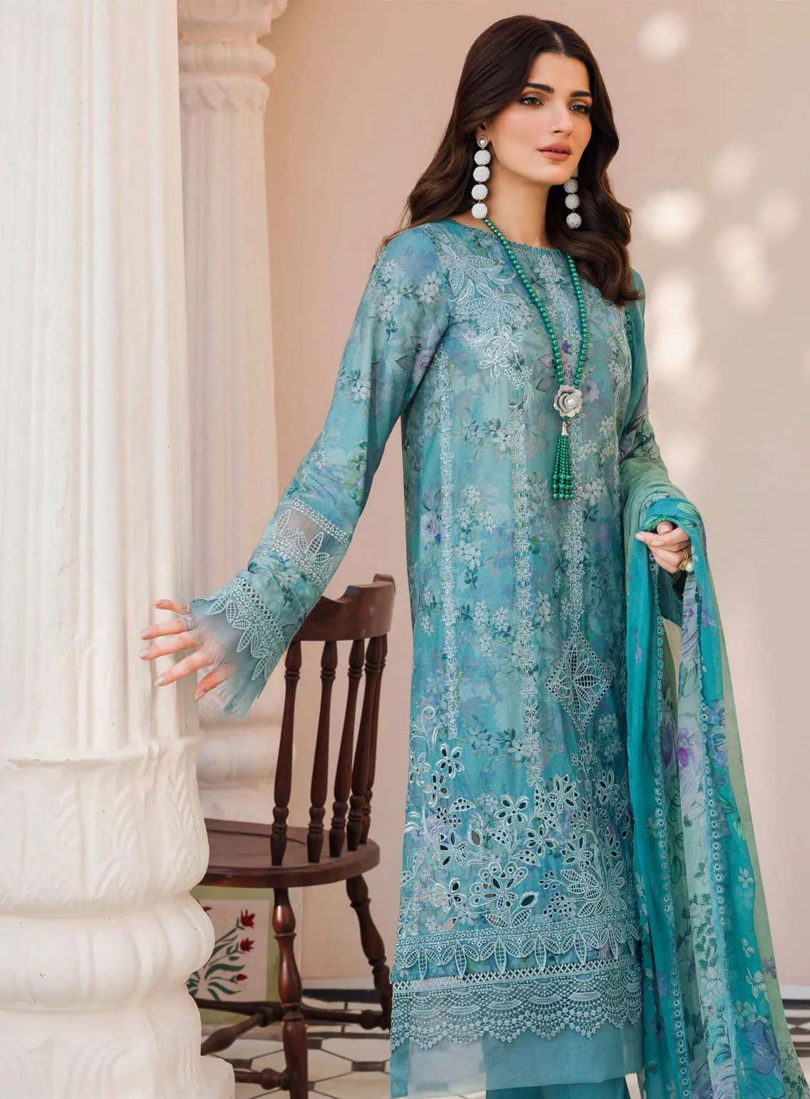 Amal By Motifz Digital Embroidered Lawn 3 Piece Unstitched Suit MT24A 4627-JASPER