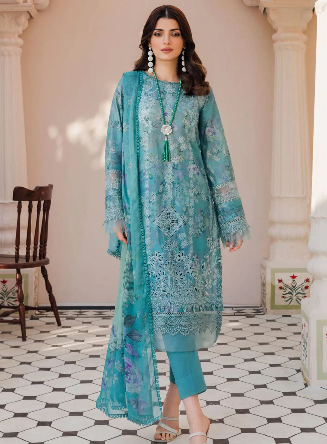 Amal By Motifz Digital Embroidered Lawn 3 Piece Unstitched Suit MT24A 4627-JASPER