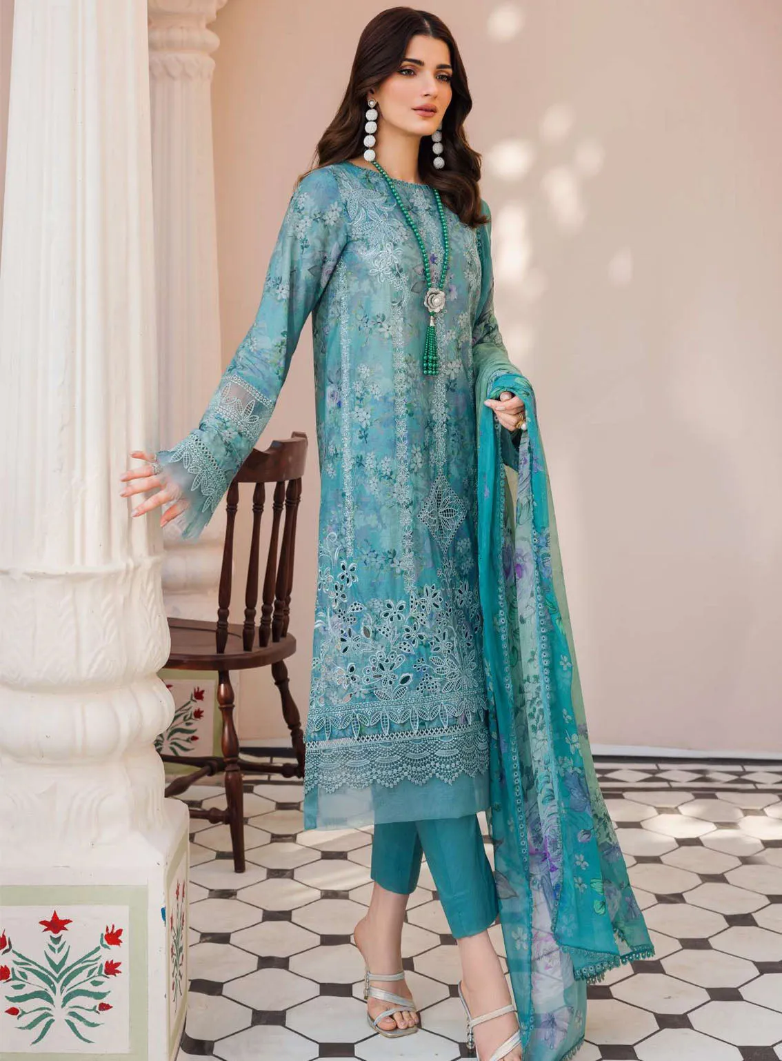 Amal By Motifz Digital Embroidered Lawn 3 Piece Unstitched Suit MT24A 4627-JASPER