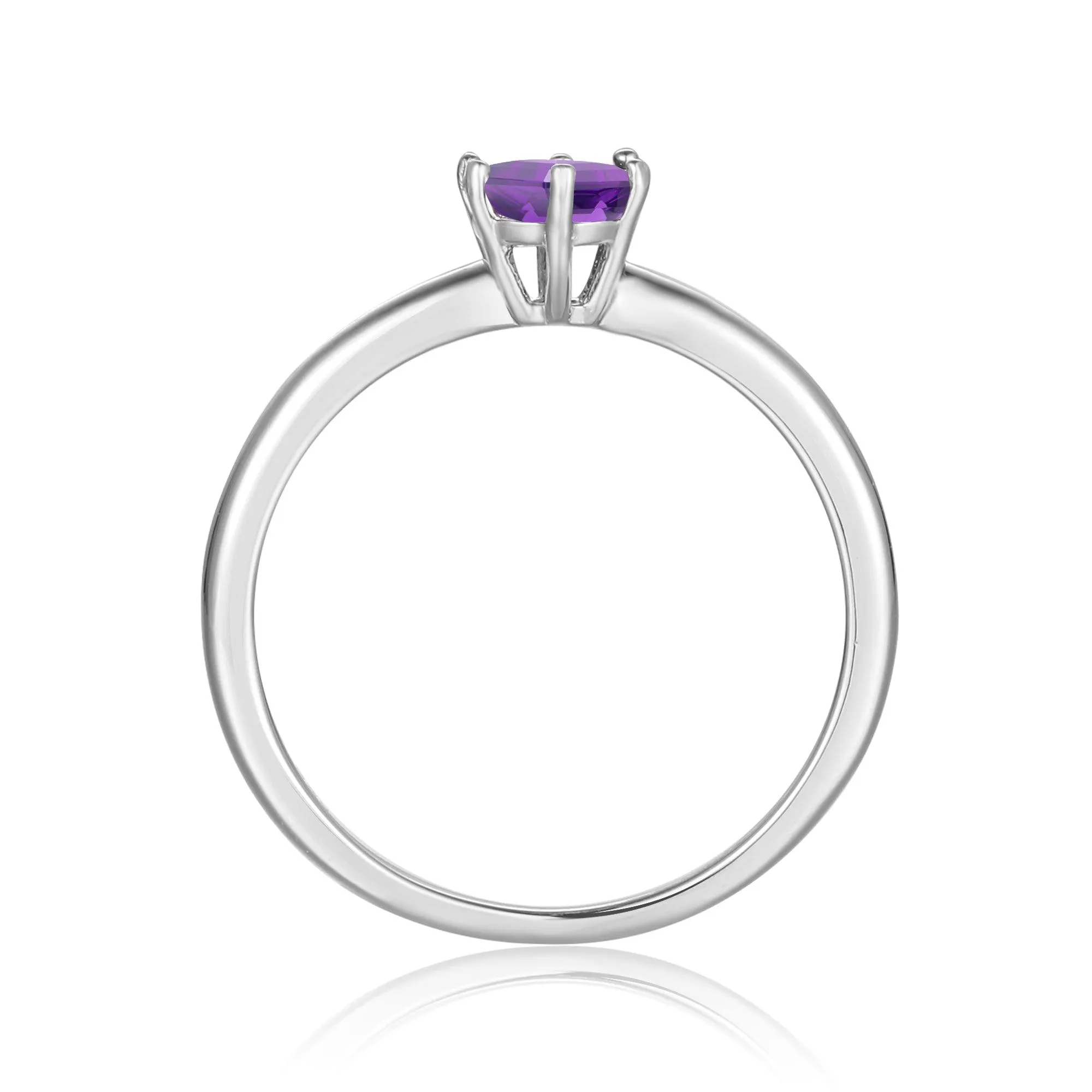 Amethyst Solitaire Ring