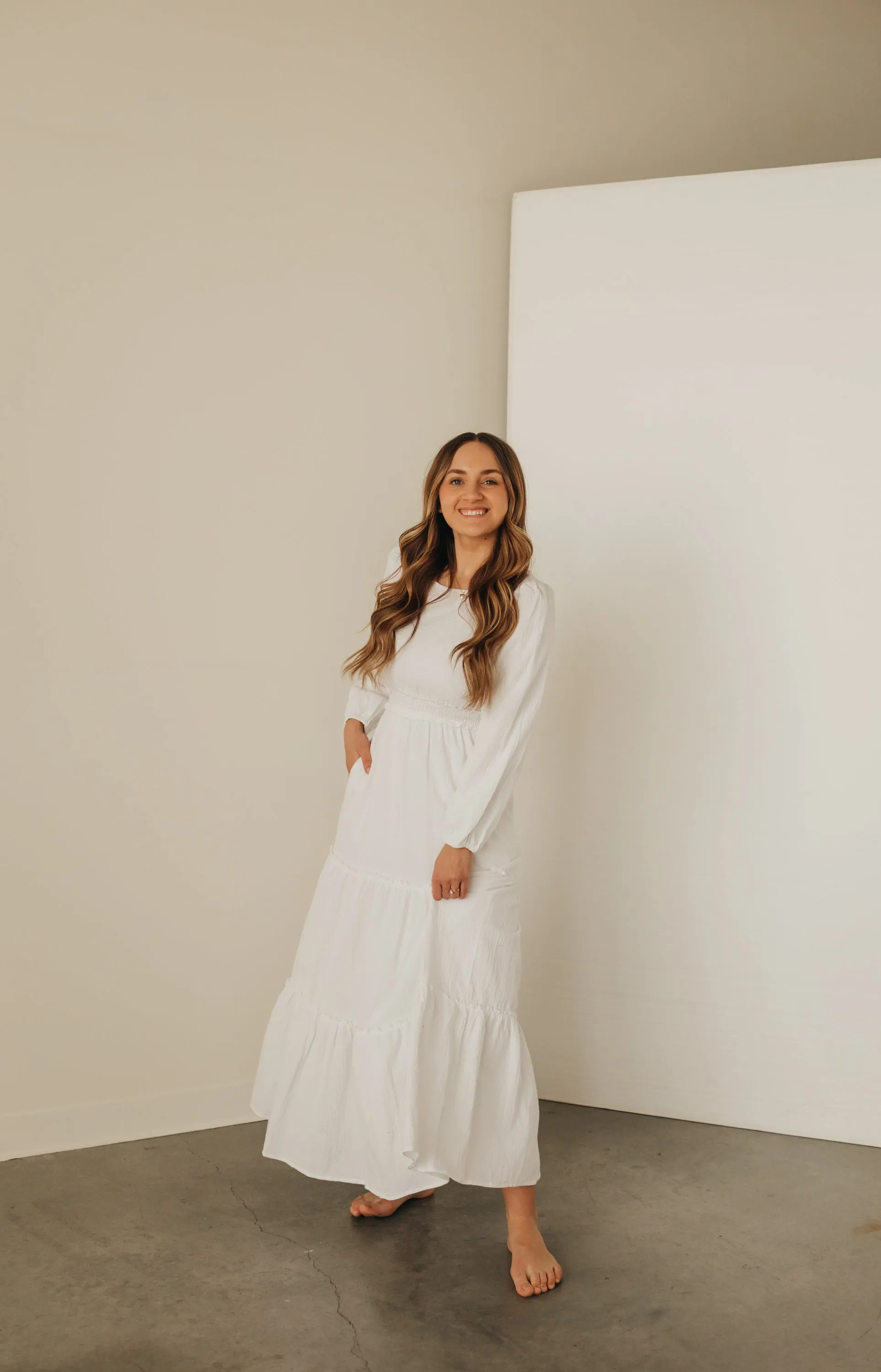 Anete Maxi Dress in White