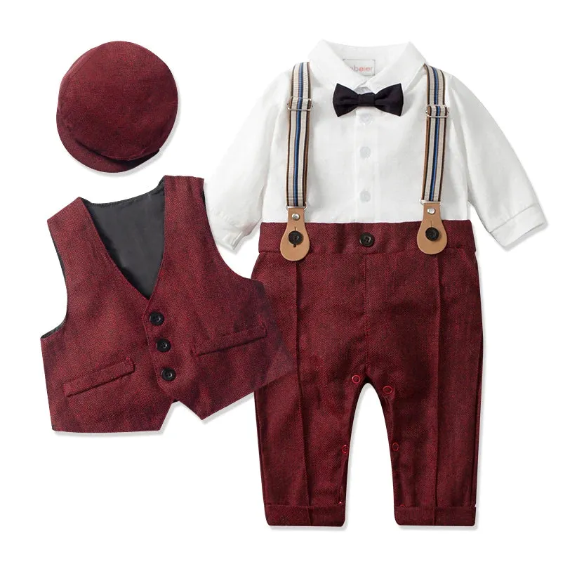 Baby Boy 2024 British Blue Khaki Formal Gentleman Set