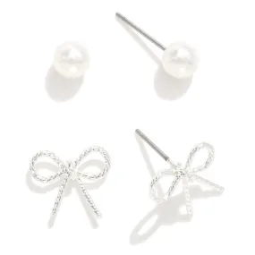 Bow Earring Set