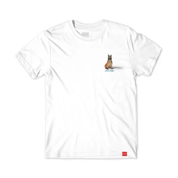 Chocolate Porcelain Tee - White