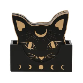 Coaster Set - Mystic Mog Cat Face Coaster Set