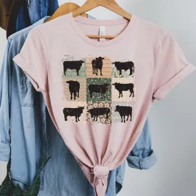 Cow Lover Shirt - heather peach