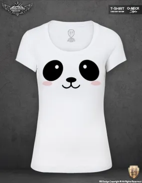 Cute Panda Face Women's T-shirt Cool Animal Lover Ladies Tank Top WD311