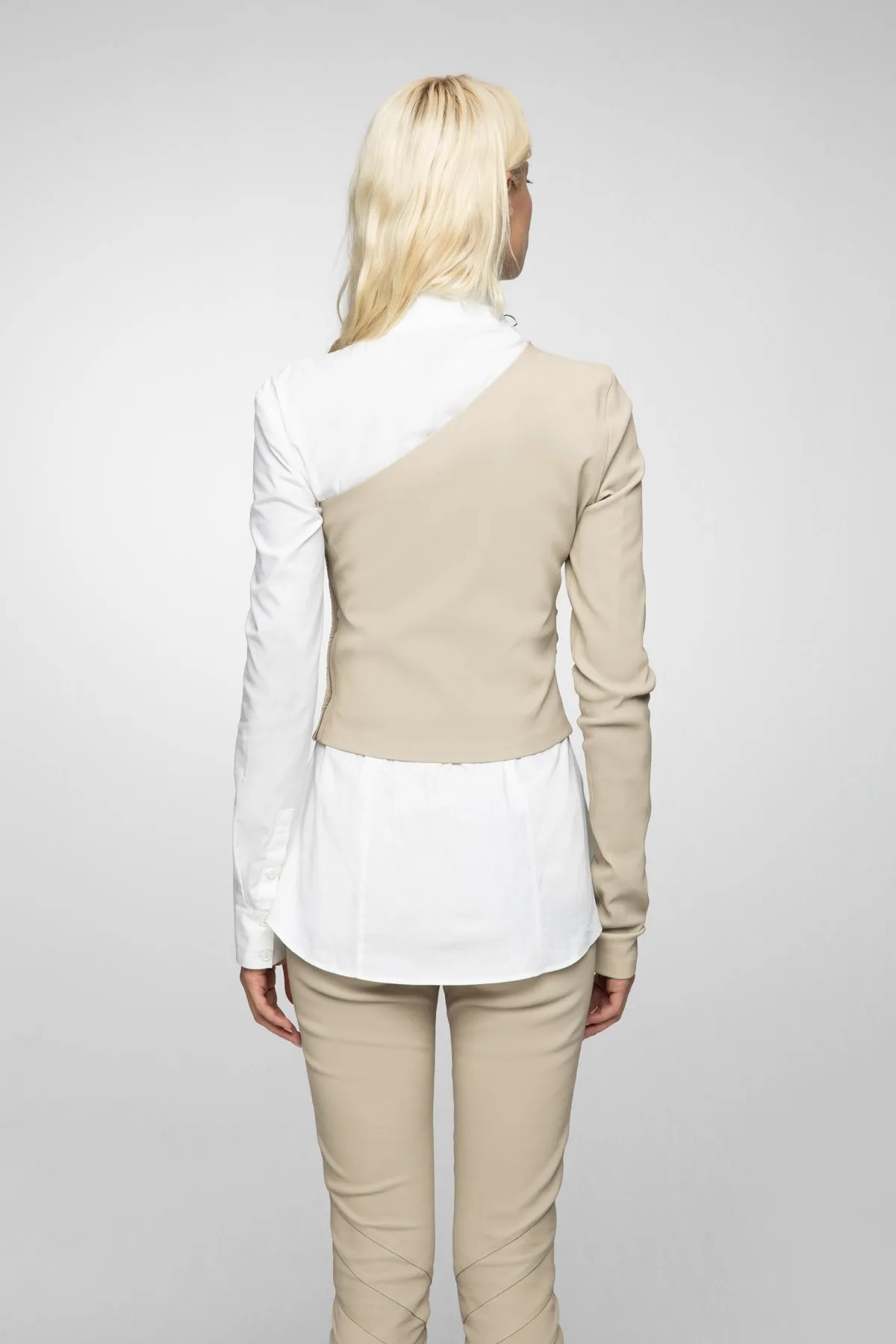 Dona - Cream Leather Top