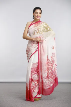 Ethnic Rani Melange Saree