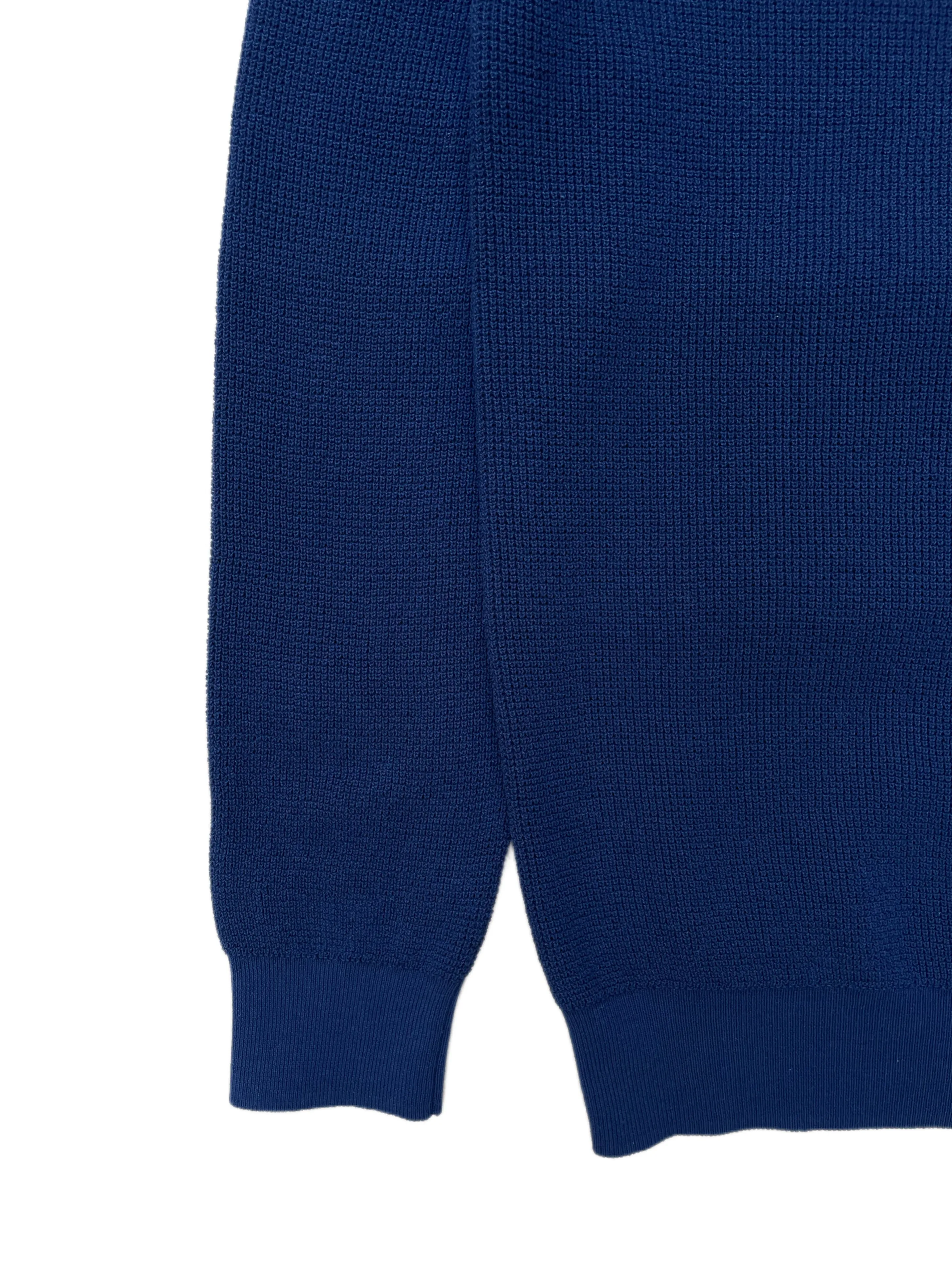 FRESH Crepe Cotton Crewneck Sweater In Navy