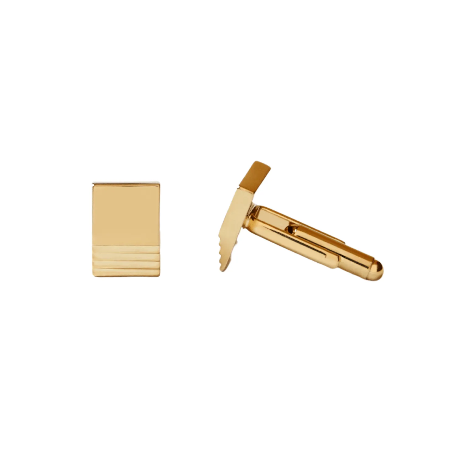 gold layered square cufflinks