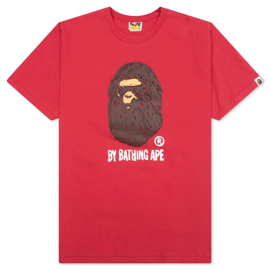 Hand Draw By Bathing Ape Tee - Red