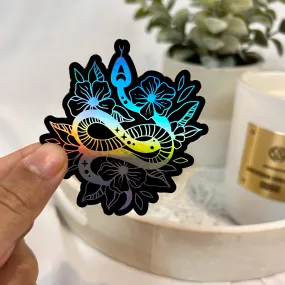 Holographic Snake Sticker