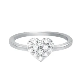 In Love Diamond Ring, White Gold, Size 5.25