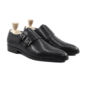 Jeralyn - Black Calf Leather Double Monkstrap