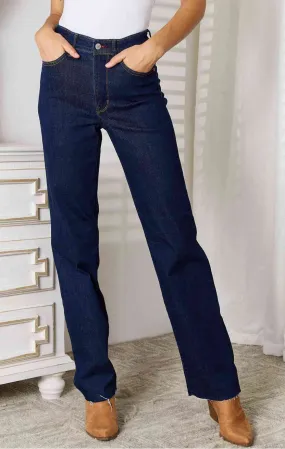 Judy Blue, High Waist Vintage & Back Darts Detail Straight Leg Jeans