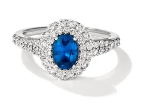 LeVian Sapphire and Diamond Ring