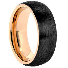 Men's Black tungsten band brushed finish