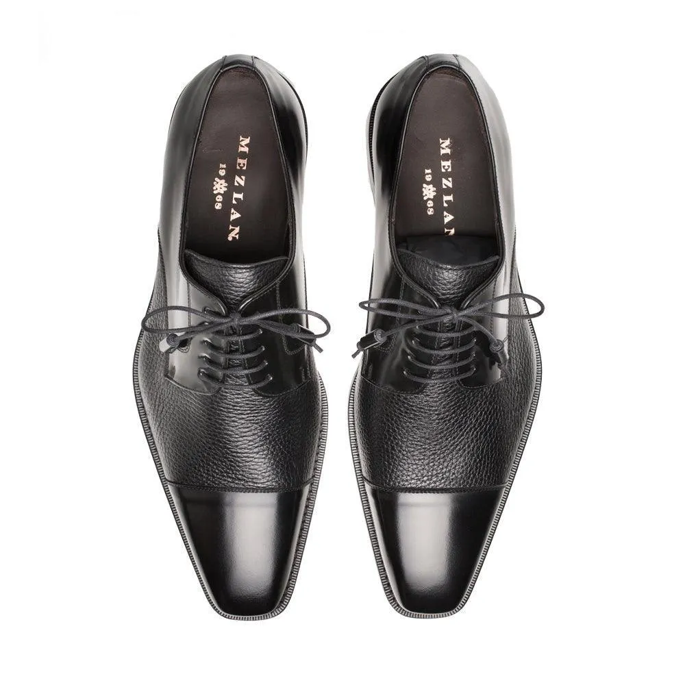 Mezlan Soka Black Cap Toe Shoes