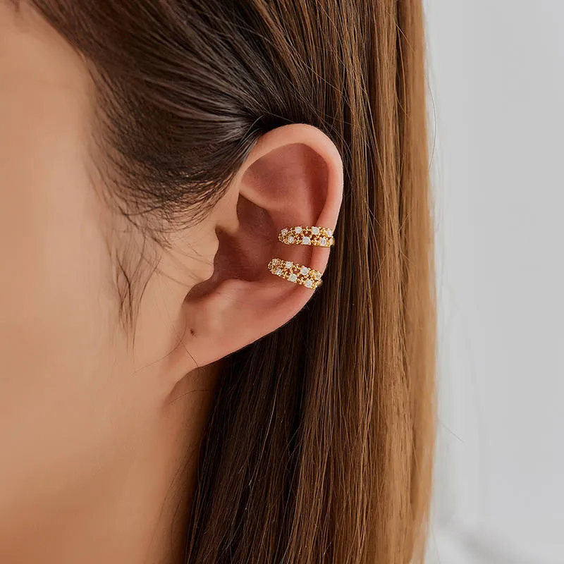 Multi CZ Ear Cuff - Gold