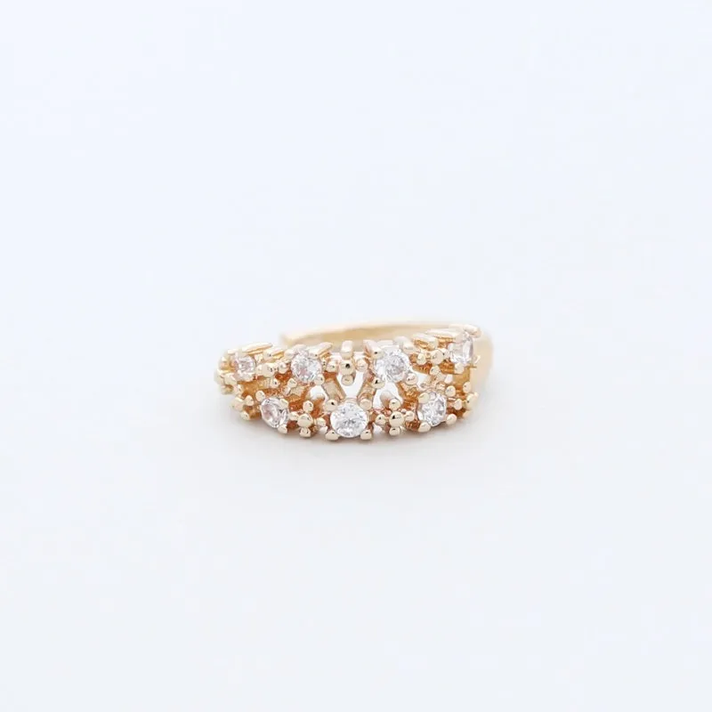 Multi CZ Ear Cuff - Gold