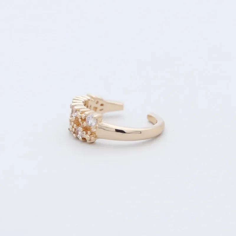 Multi CZ Ear Cuff - Gold