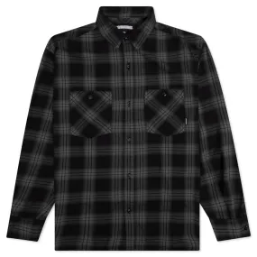 NEL Check SH L/S CO Shirt - Grey