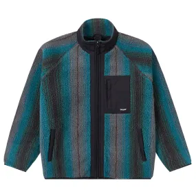 Only NY Radiant Stripe Fleece Jacket Teal