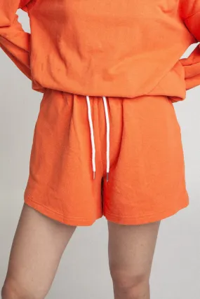 Organic Waist Sweat Shorts - Burnt Orange