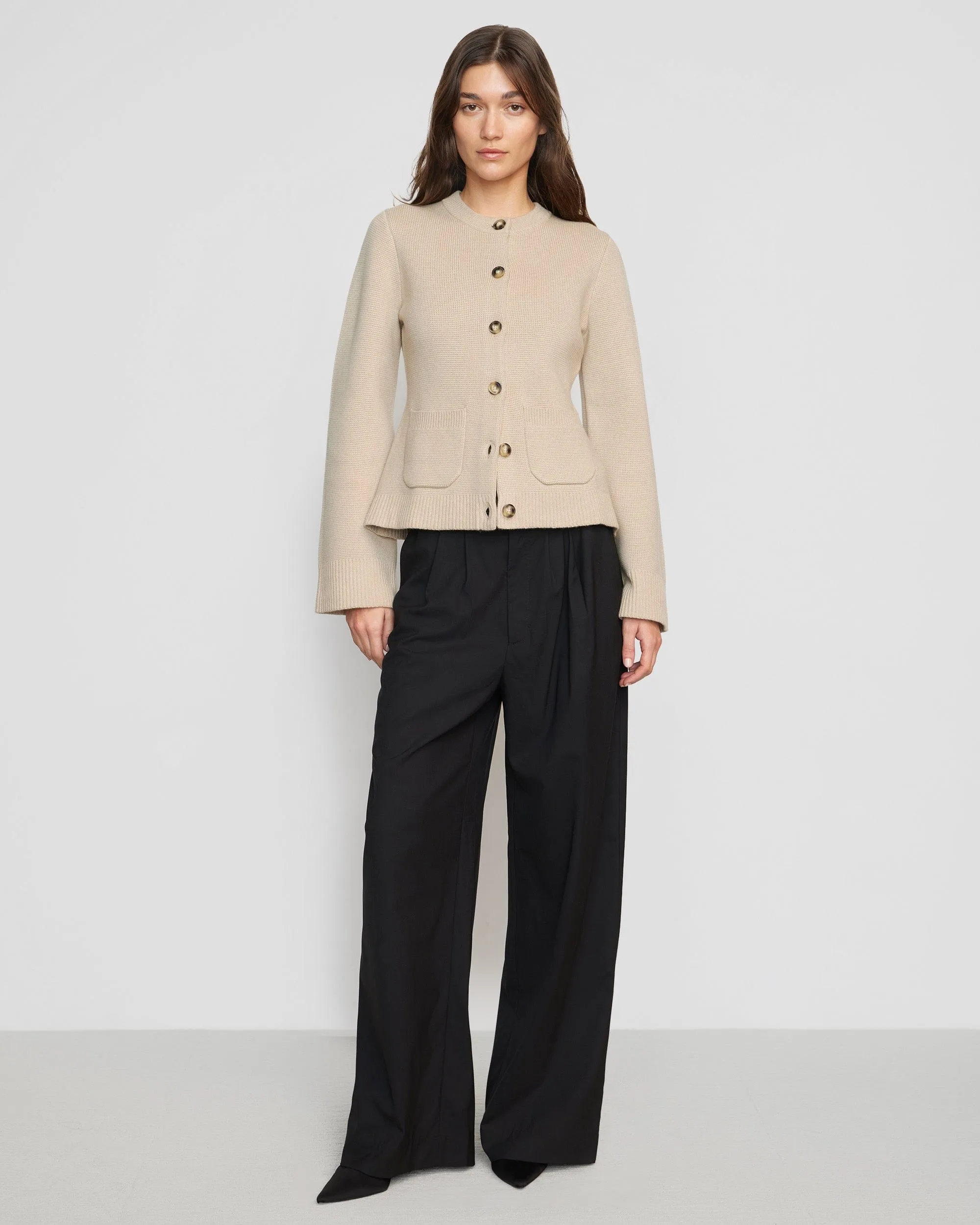 Parker Pleated Wool Blend Trouser