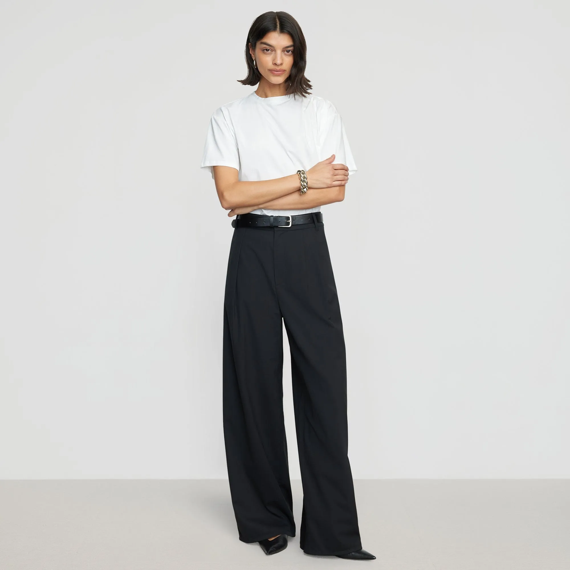 Parker Pleated Wool Blend Trouser