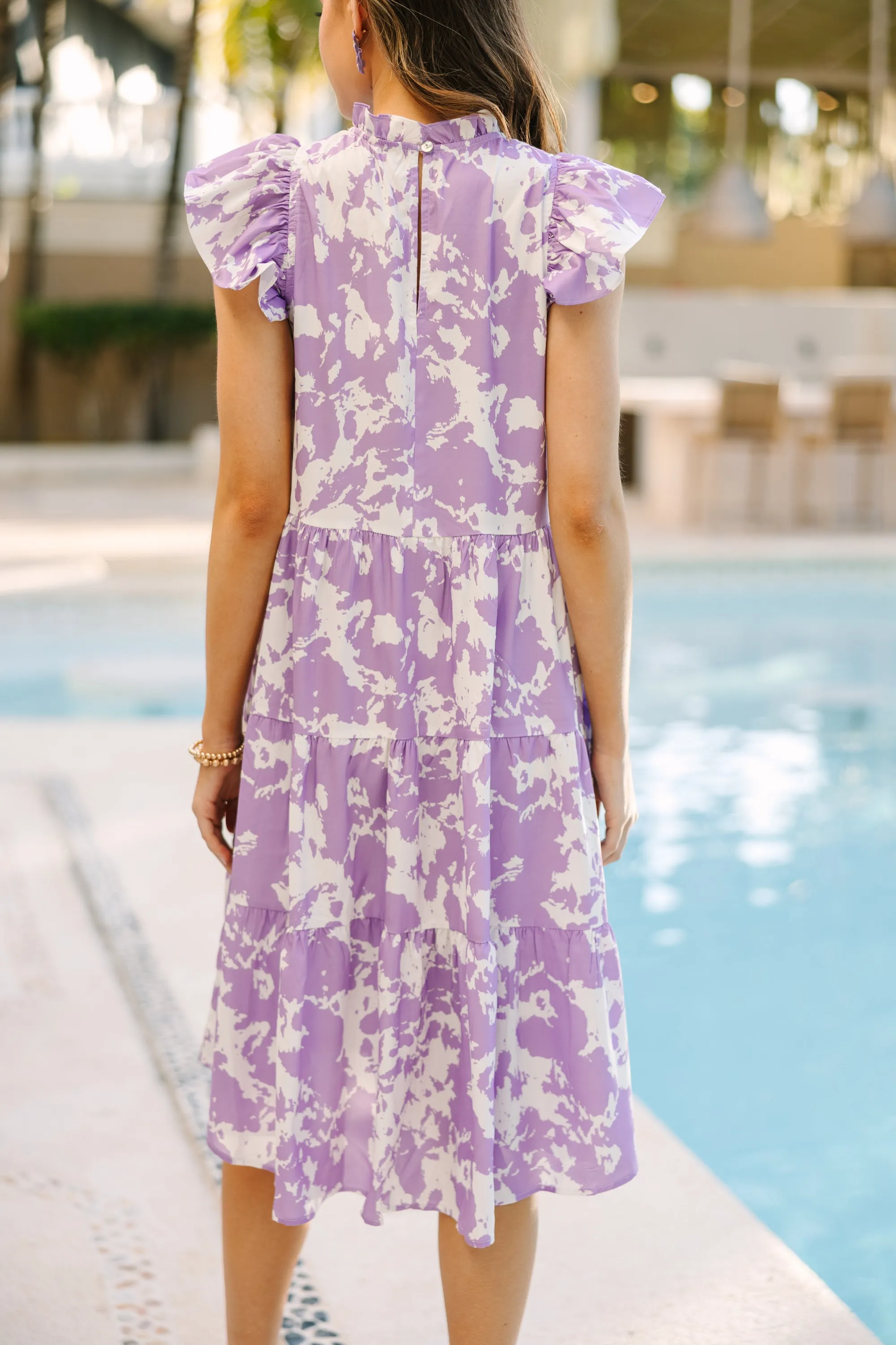 Pinch: Sweet Reputation Lavender Purple Floral Midi Dress