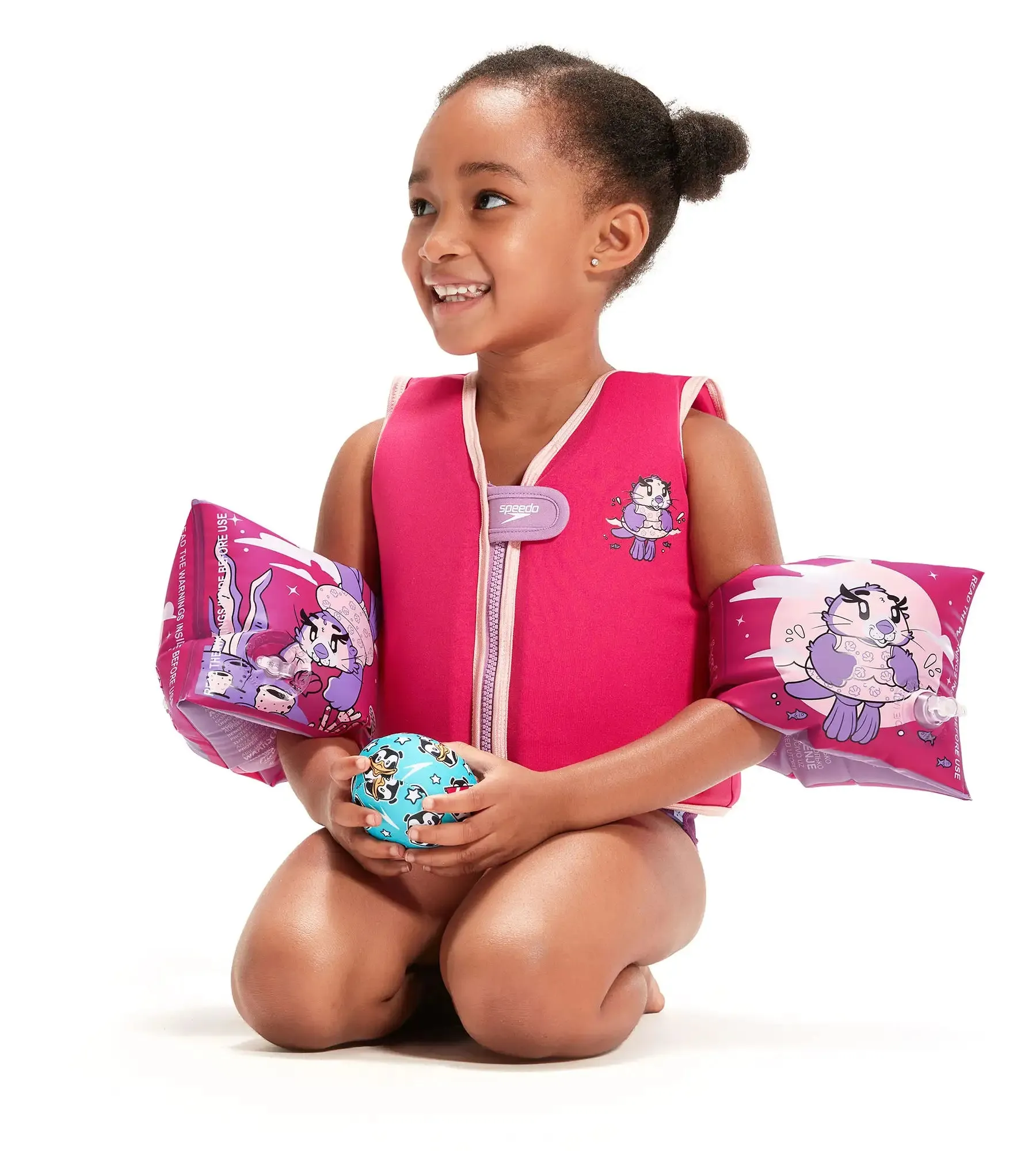 Print Armbands Swim Confidence for Tot's - Pink & Purple