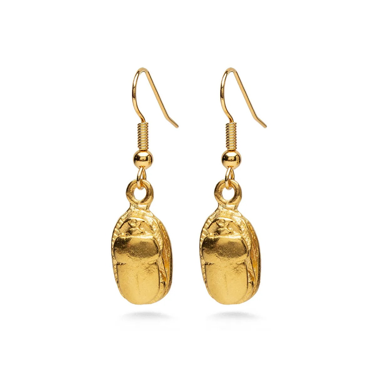 Scarab Earrings - Gold Finish