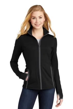 Sport-Tek® LST853 Ladies Sport-Wick® Stretch Contrast Full-Zip Jacket