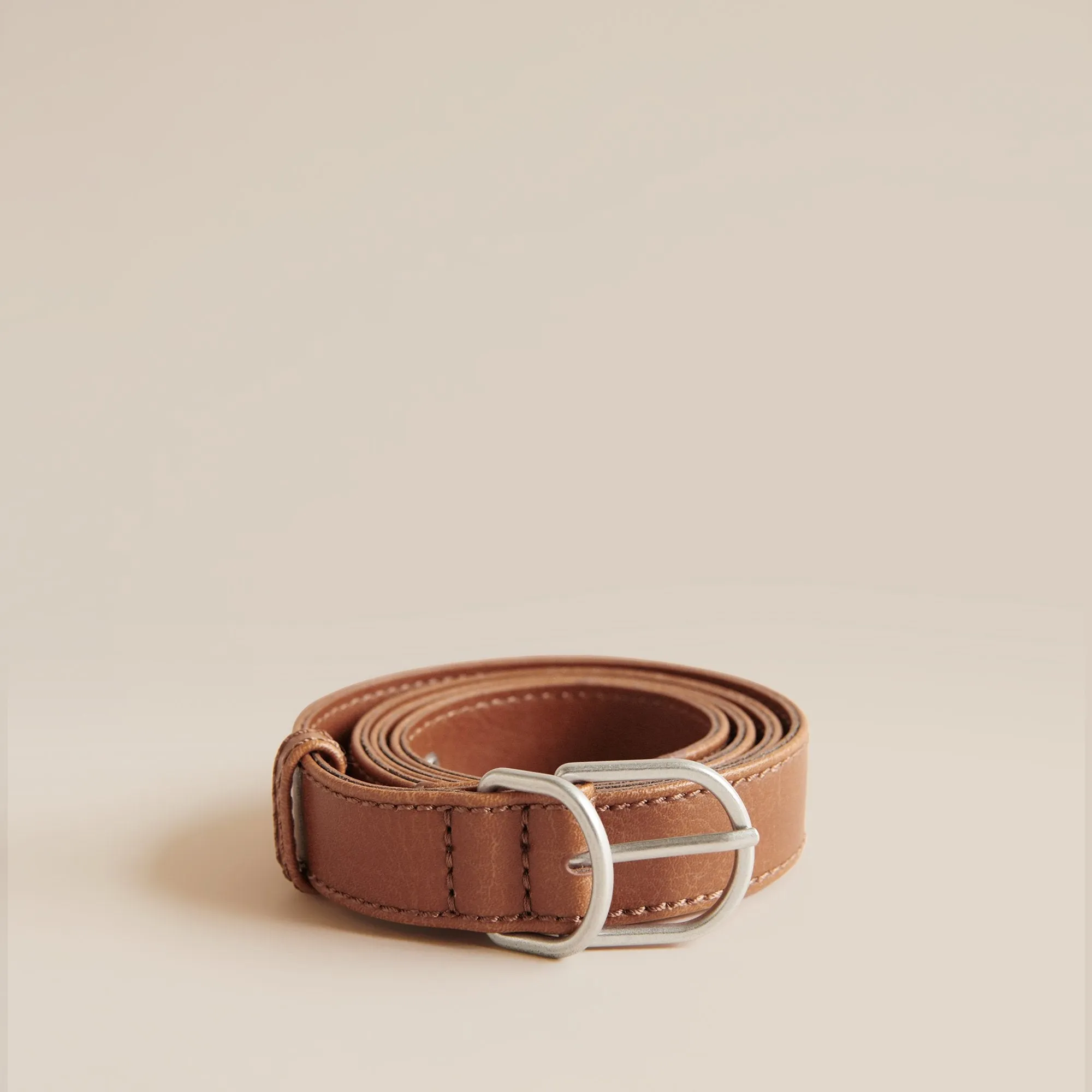 Vegan Leather Skinny Belt